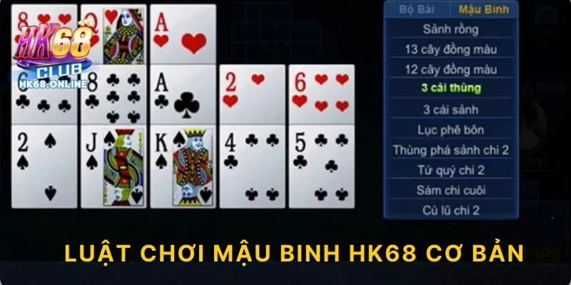 Luật chơi Mậu binh HK68 cơ bản